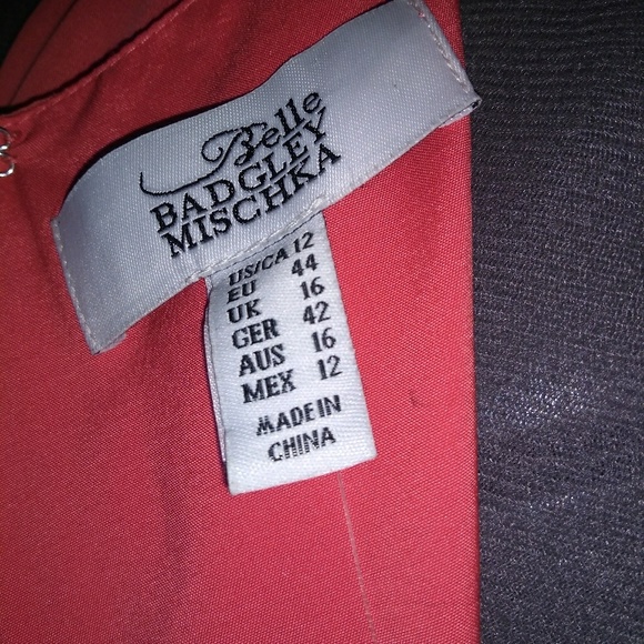 Badgley Mischka Belle Orange Formal Gown - Picture 5 of 7